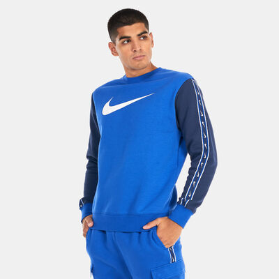 Nike Men's Sportswear Repeat Fleece Sweatshirt Blue Nike Men's Sportswear Repeat Fleece Sweatshirt Blue
