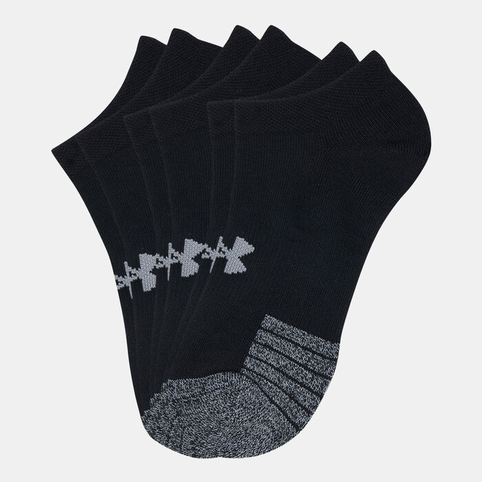 Under Armour Kids' HeatGear® No-Show Socks (Older Kids) - 3 Pack Black image number 0