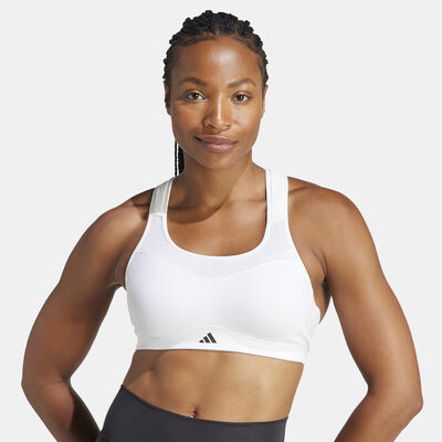 adidas Women's TLRD Impact Training High-Support Sports Bra White