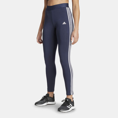 adidas Women's 3 Stripes Leggings Blue adidas Women's 3 Stripes Leggings Blue