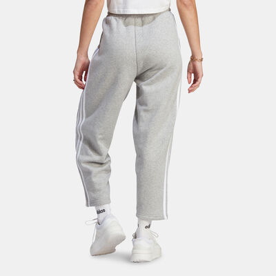 adidas Women's Essentials 3-Stripes Open-Hem Pants Grey