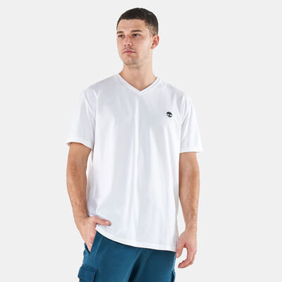 Timberland Men's Dunstan River Jersey V-Neck Slim T-Shirt White