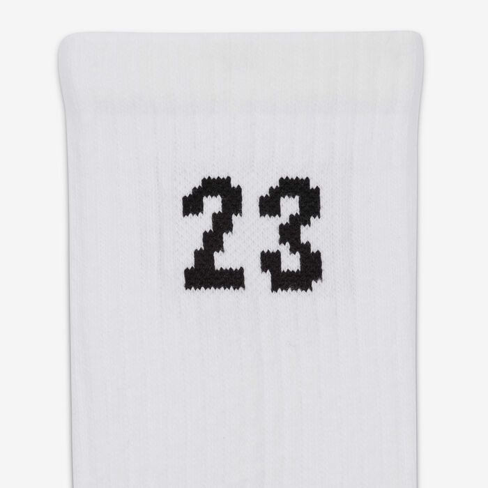 Jordan Essentials Crew Socks (3 Pairs) White Jordan Essentials Crew Socks (3 Pairs) White image number 3