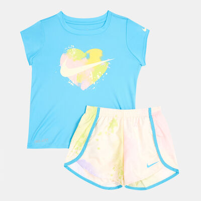Nike Kids' Just DIY It Dri-FIT Sprinter T-Shirt and Shorts Set Beige