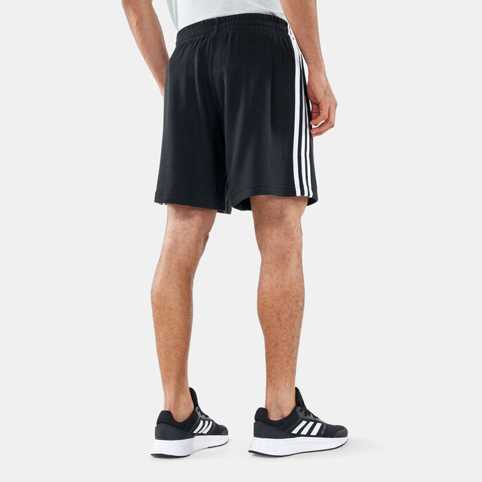 adidas Men's Essentials French Terry 3-Stripes Shorts Black image number 1
