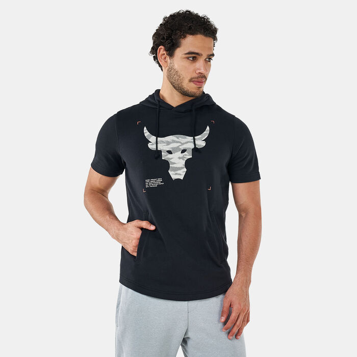 Under Armour Men's UA Project Rock Terry Hoodie Black Under Armour Men's UA Project Rock Terry Hoodie Black image number 0