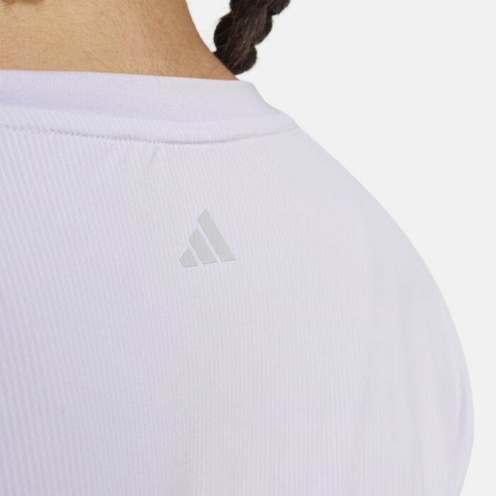 adidas Women's Studio Training T-Shirt Purple adidas Women's Studio Training T-Shirt Purple image number 3