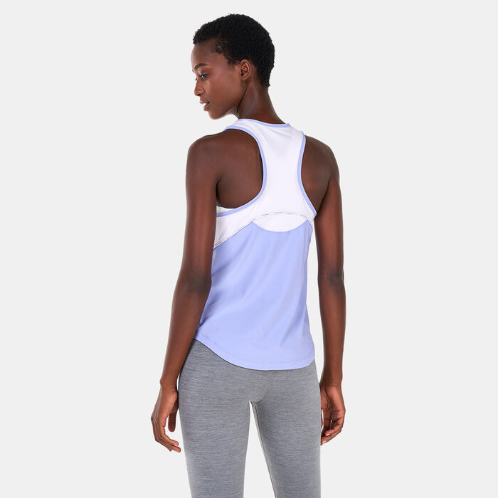 Nike Women's Air Dri-FIT Running Tank Top Blue Nike Women's Air Dri-FIT Running Tank Top Blue image number 1