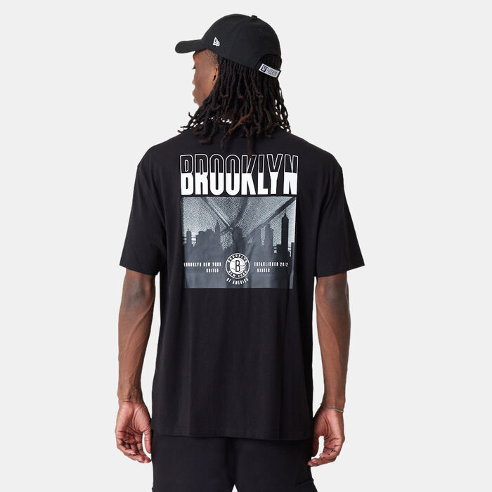 New Era Men's Brooklyn Nets NBA City Graphic T-Shirt Black New Era Men's Brooklyn Nets NBA City Graphic T-Shirt Black image number 1