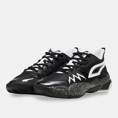 PUMA Men's Genetics Speckle Basketball Shoes Black PUMA Men's Genetics Speckle Basketball Shoes Black