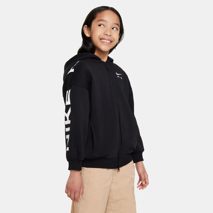 Nike Kids' Sportswear Club Fleece Air Full-Zip Hoodie (Older Kids) Black image number 0