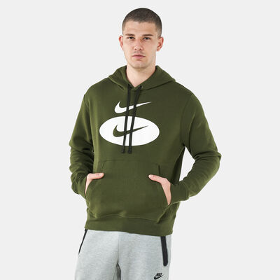 Nike Men's Sportswear Swoosh League Fleece Hoodie Green