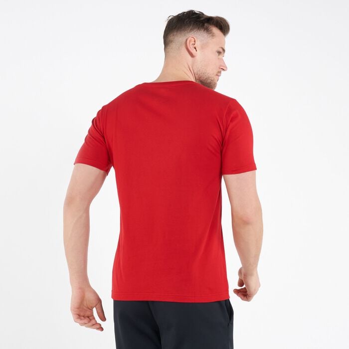 New Balance Men's Essentials Stacked Logo T-Shirt Red New Balance Men's Essentials Stacked Logo T-Shirt Red image number 1