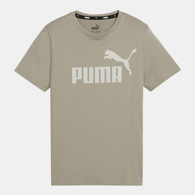 PUMA Kids' Essentials Logo T-Shirt Beige