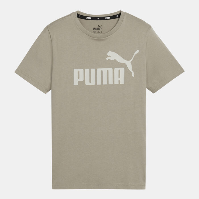 PUMA Kids' Essentials Logo T-Shirt Beige PUMA Kids' Essentials Logo T-Shirt Beige image number 0