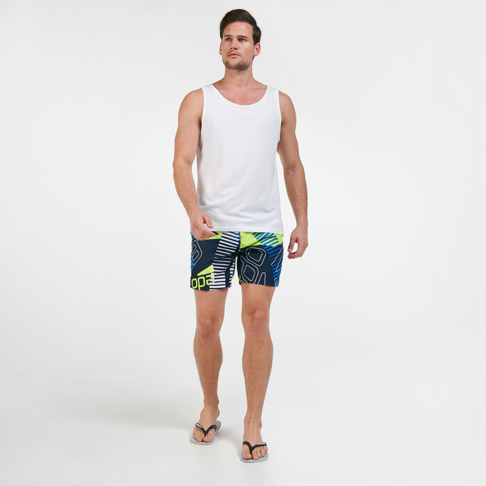 Speedo Men's Vintage Paradise 16-inch Swimming Shorts Blue Speedo Men's Vintage Paradise 16-inch Swimming Shorts Blue image number 2
