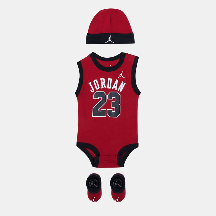 Jordan Kids' Air 23 Bodysuit (Baby and Toddler) Red Jordan Kids' Air 23 Bodysuit (Baby and Toddler) Red image number 0