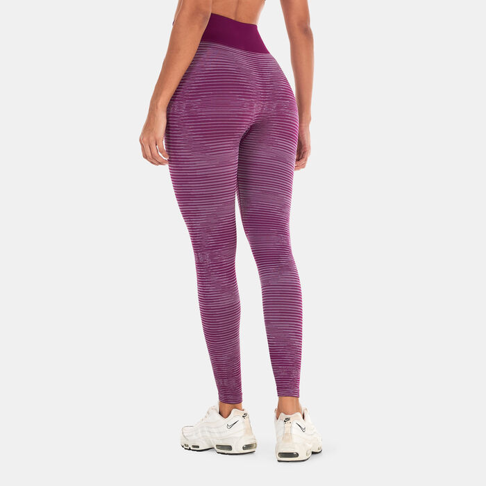 SQUATWOLF Women's Infinity Stripe Seamless Leggings Purple SQUATWOLF Women's Infinity Stripe Seamless Leggings Purple image number 1