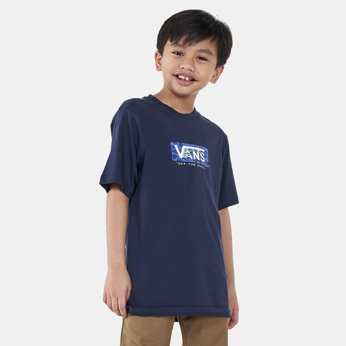 Vans Kids' Camo Flame Easy Logo T-Shirt Blue Vans Kids' Camo Flame Easy Logo T-Shirt Blue image number 0