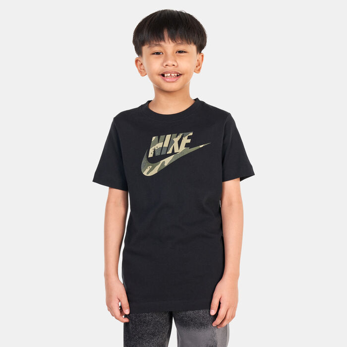 Nike Kids' Sportswear Club Seasonal Camo T-Shirt Black image number 0