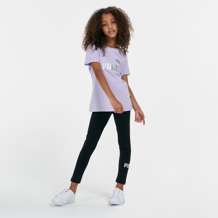 PUMA Kids' Essentials+ Logo Leggings Black PUMA Kids' Essentials+ Logo Leggings Black image number 2