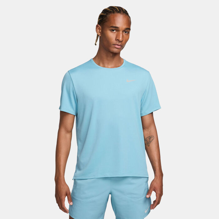 Nike Men's Miler Dri-FIT UV Running T-Shirt Blue Nike Men's Miler Dri-FIT UV Running T-Shirt Blue image number 0