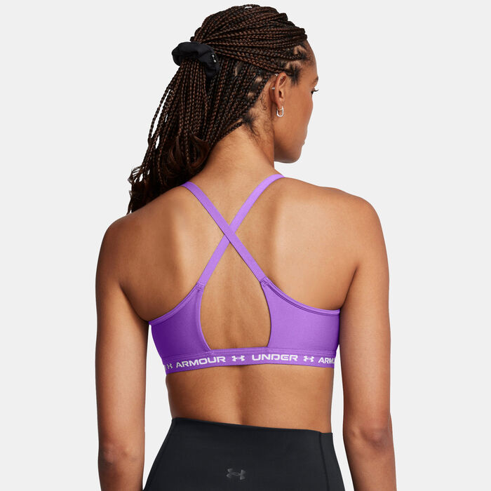 Under Armour Women's Crossback Low-Support Sports Bra Purple image number 1
