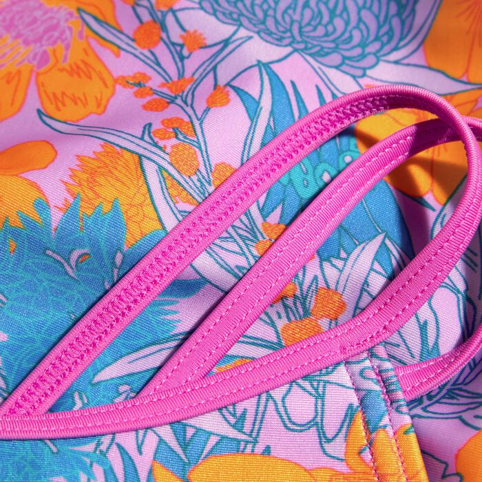 Speedo Kids' Printed Twinstrap Swimsuit Purple image number 3