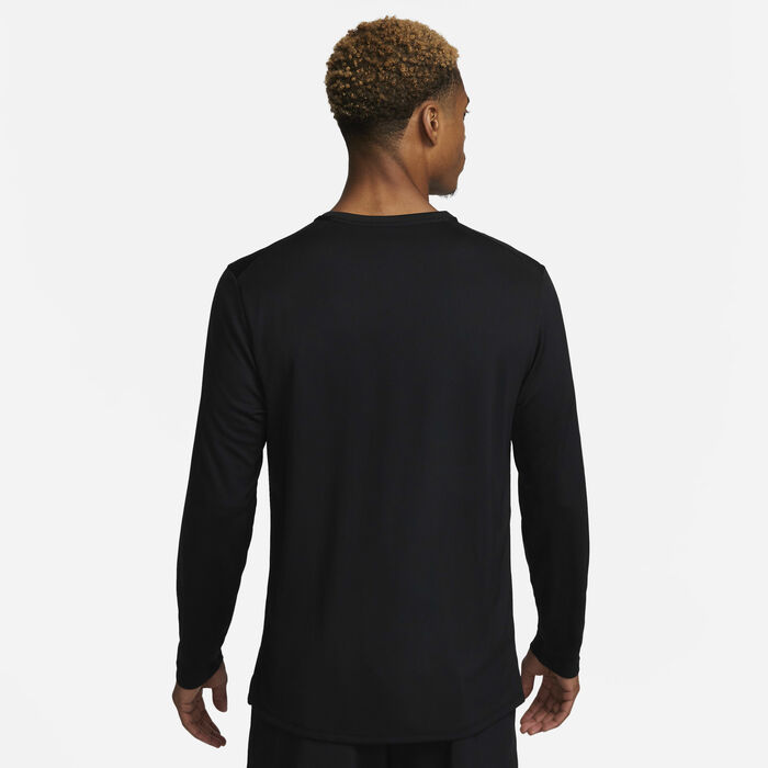 Nike Men's Miler Dri-FIT UV Running Top Black image number 1