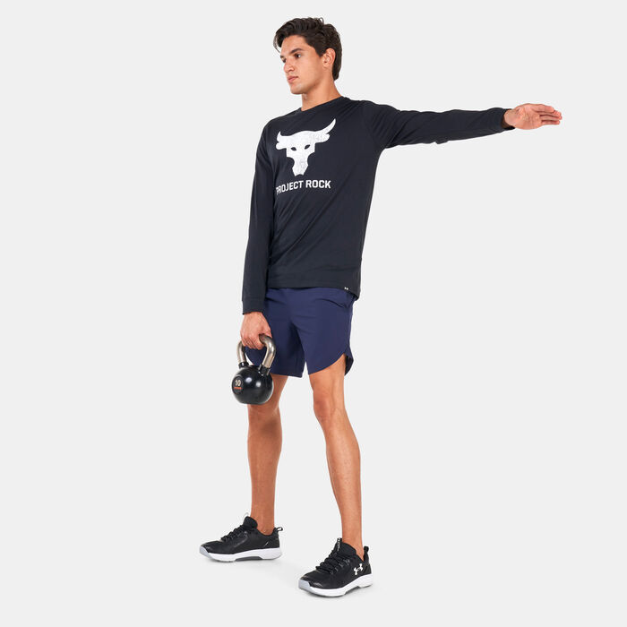 Under Armour Men's Project Rock Brahma Bull Long Sleeve T-Shirt Black Under Armour Men's Project Rock Brahma Bull Long Sleeve T-Shirt Black image number 2