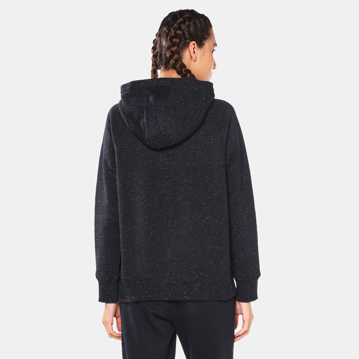 Under Armour Women's UA Rival Fleece Logo Hoodie Black Under Armour Women's UA Rival Fleece Logo Hoodie Black image number 1