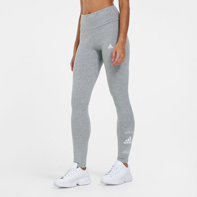 adidas Women's Essentials Stacked Logo Leggings Grey