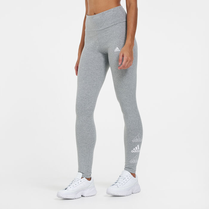 adidas Women's Essentials Stacked Logo Leggings Grey image number 0