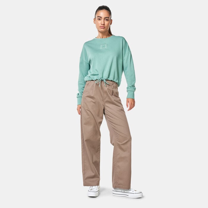 Converse Women's Chuck Taylor Logo Sweatshirt Green Converse Women's Chuck Taylor Logo Sweatshirt Green image number 2