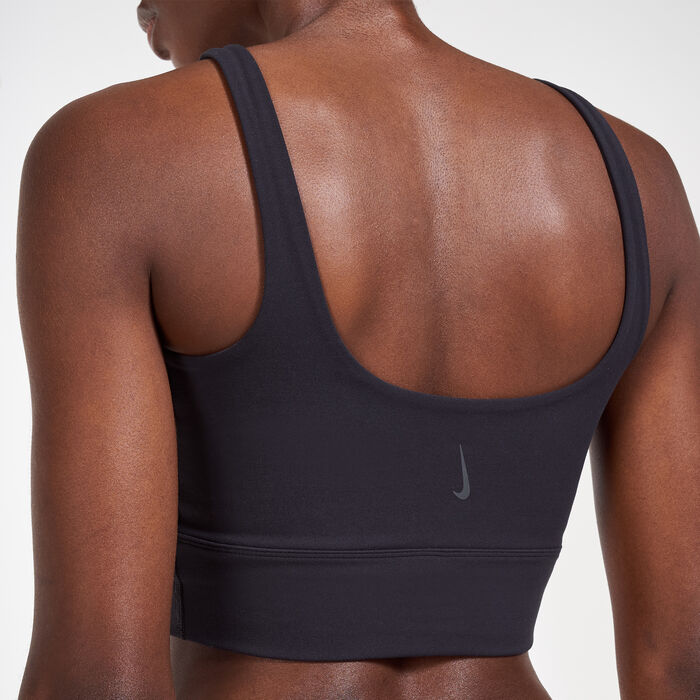 Nike Women's Yoga Luxe Infinalon Crop Top Black Nike Women's Yoga Luxe Infinalon Crop Top Black image number 3