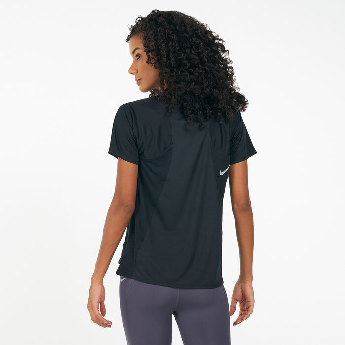 Nike Women's Dri-FIT Race T-Shirt Black Nike Women's Dri-FIT Race T-Shirt Black image number 1