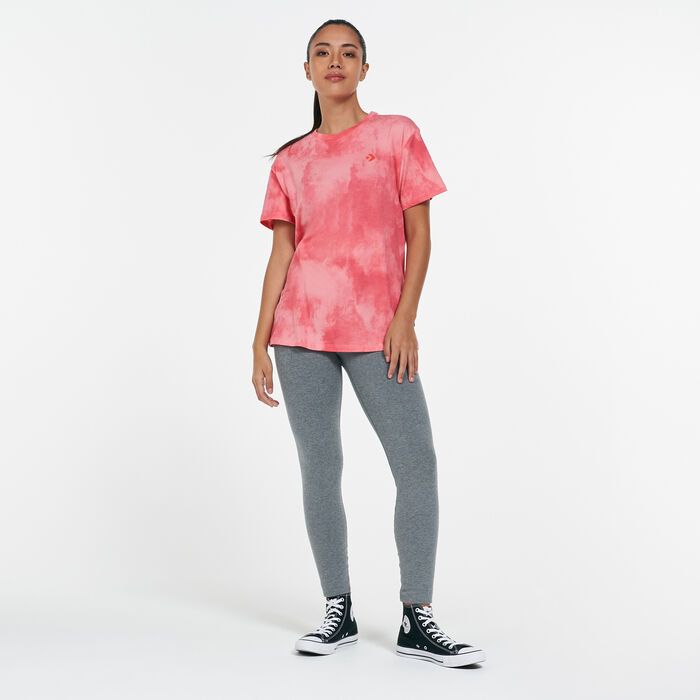 Converse Women's Wash Effect T-Shirt Pink Converse Women's Wash Effect T-Shirt Pink image number 2