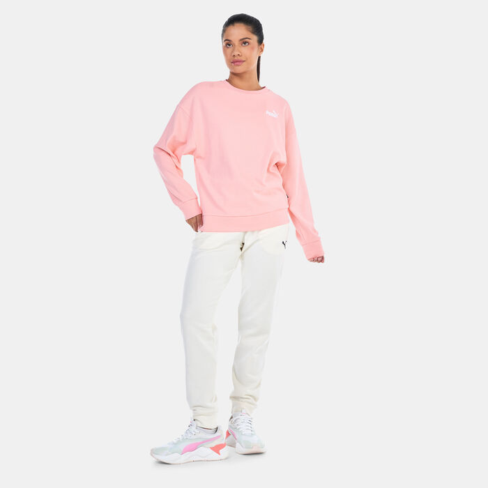 PUMA Women's Essentials Elevated Sweatshirt Pink PUMA Women's Essentials Elevated Sweatshirt Pink image number 2