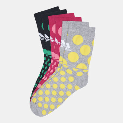 adidas Kids' Dotted Graphic Sport Socks (3 Pack) Black adidas Kids' Dotted Graphic Sport Socks (3 Pack) Black