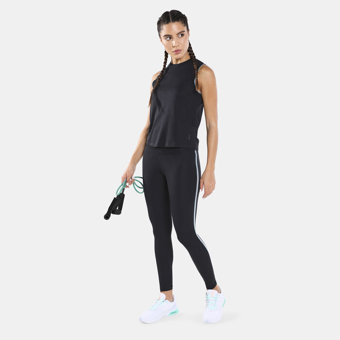 Nike Women's Yoga Crochet Tank Top Black Nike Women's Yoga Crochet Tank Top Black image number 2