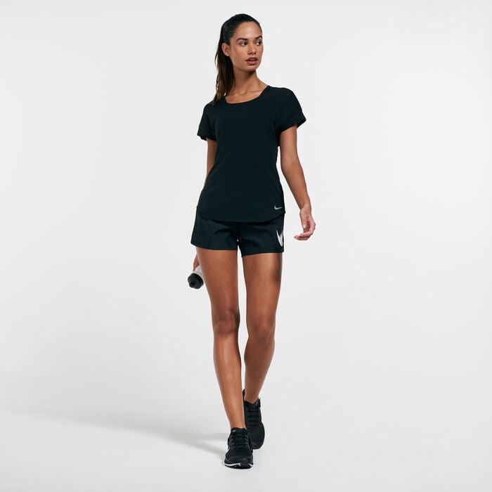 Nike Women's Breathe Cool T-Shirt Black Nike Women's Breathe Cool T-Shirt Black image number 2