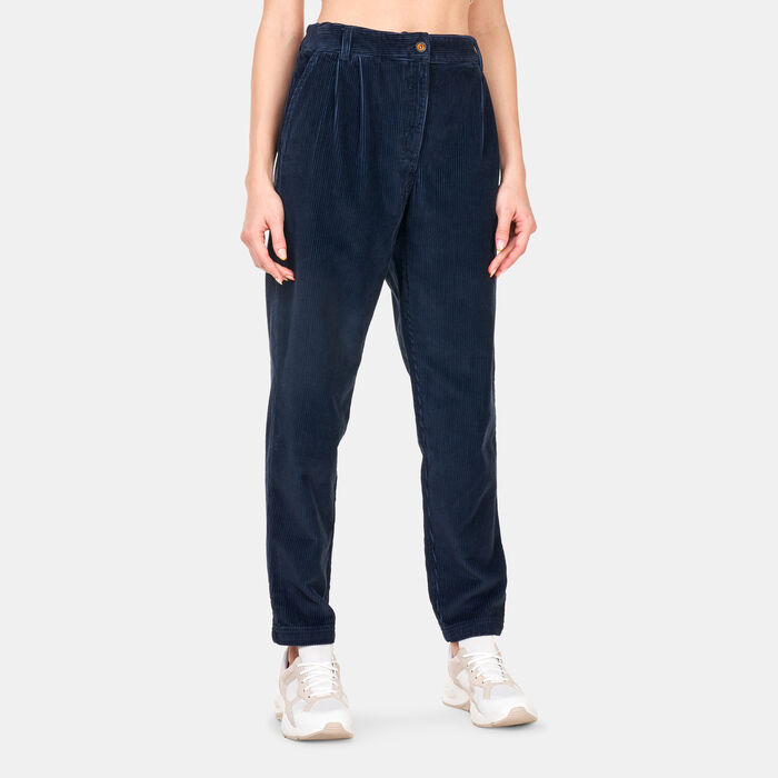 Timberland Women's Corduroy Relaxed Fit Pants Blue Timberland Women's Corduroy Relaxed Fit Pants Blue image number 0