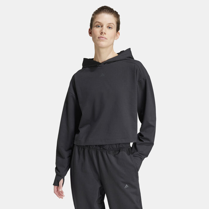 adidas Women's Power Training Hoodie Black image number 0