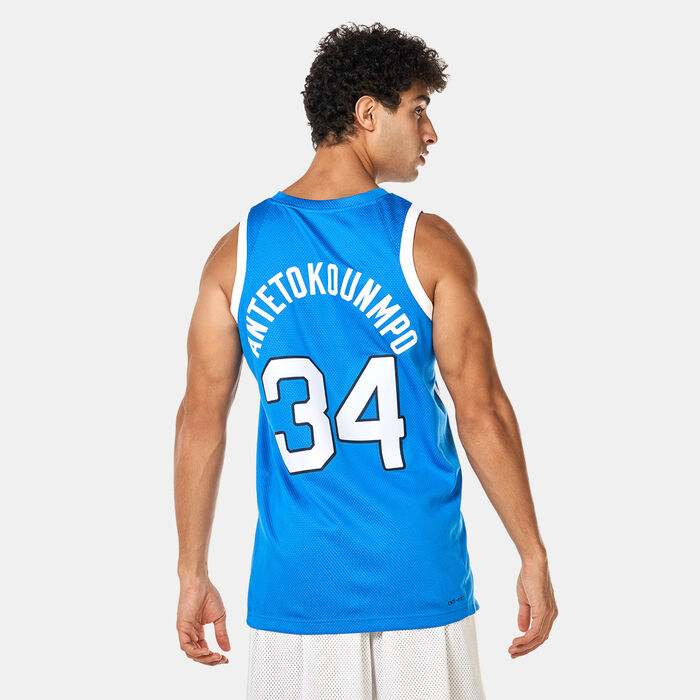 Nike Men's Greece (Road) Giannis Antetokounmpo Limited Basketball Jersey Blue Nike Men's Greece (Road) Giannis Antetokounmpo Limited Basketball Jersey Blue image number 1