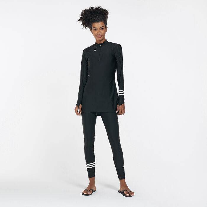 adidas Women's 3-Stripes Swimming Top Black image number 5