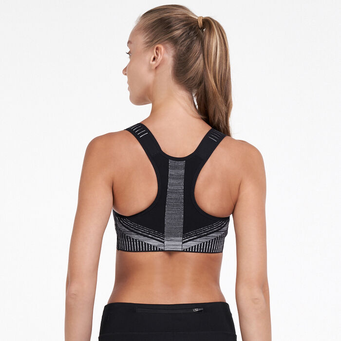 Nike Women's Phenom Flyknit Sports Bra Grey Nike Women's Phenom Flyknit Sports Bra Grey image number 1