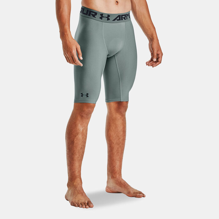 Under Armour Men's HeatGear® Armour Extra-Long Shorts Blue Under Armour Men's HeatGear® Armour Extra-Long Shorts Blue image number 0