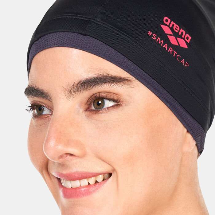 Arena Women's Smartcap Swimming Cap Black Arena Women's Smartcap Swimming Cap Black image number 2