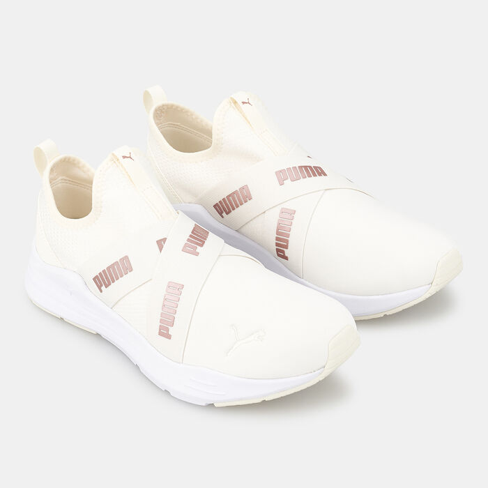 PUMA Women's Wired Run Metallics Slip-On Shoe Ivory PUMA Women's Wired Run Metallics Slip-On Shoe Ivory image number 1