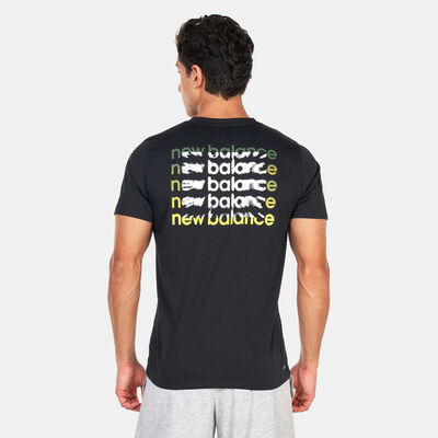 New Balance Men's Heathertech Graphic T-Shirt Black